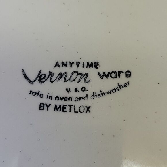 Vernon Kilns, ANYTIME Pattern, Hand Painted Vintage 10" Dinner Plates. - Picture 4 of 9